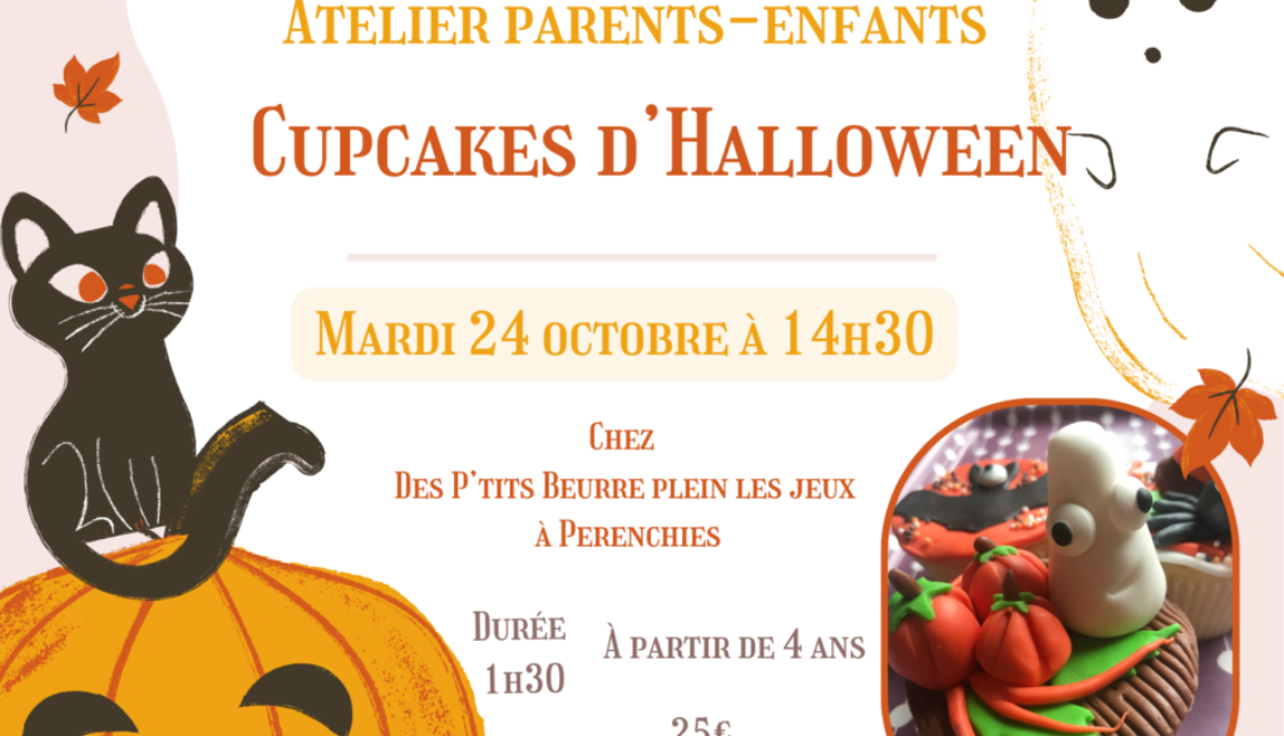 Atelier parents – enfants décoration de cupcakes : Halloween