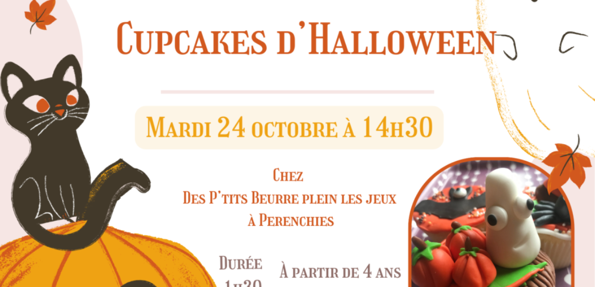 Atelier parents – enfants décoration de cupcakes : Halloween